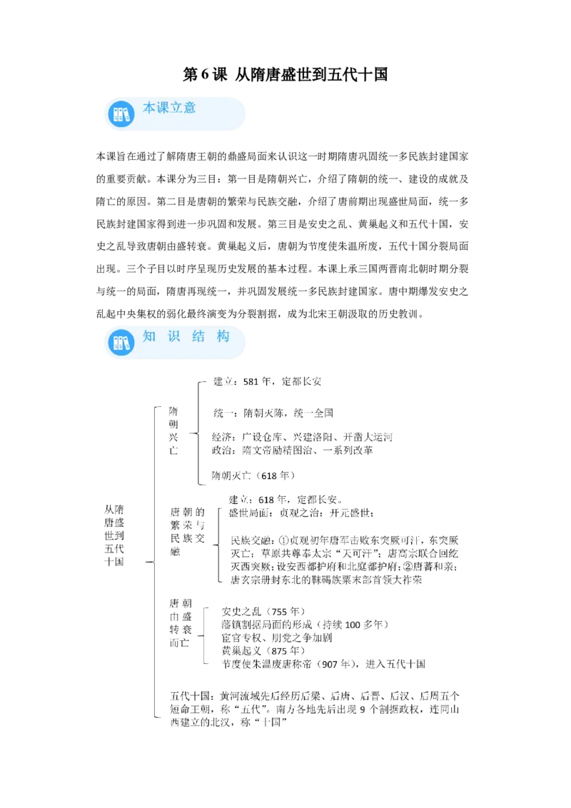 《06纲要上第6课从隋唐盛世到五代十国_新版高中_高中历史新版_高中历史纲要上（统编版）_学案专项-P118》第1页预览
