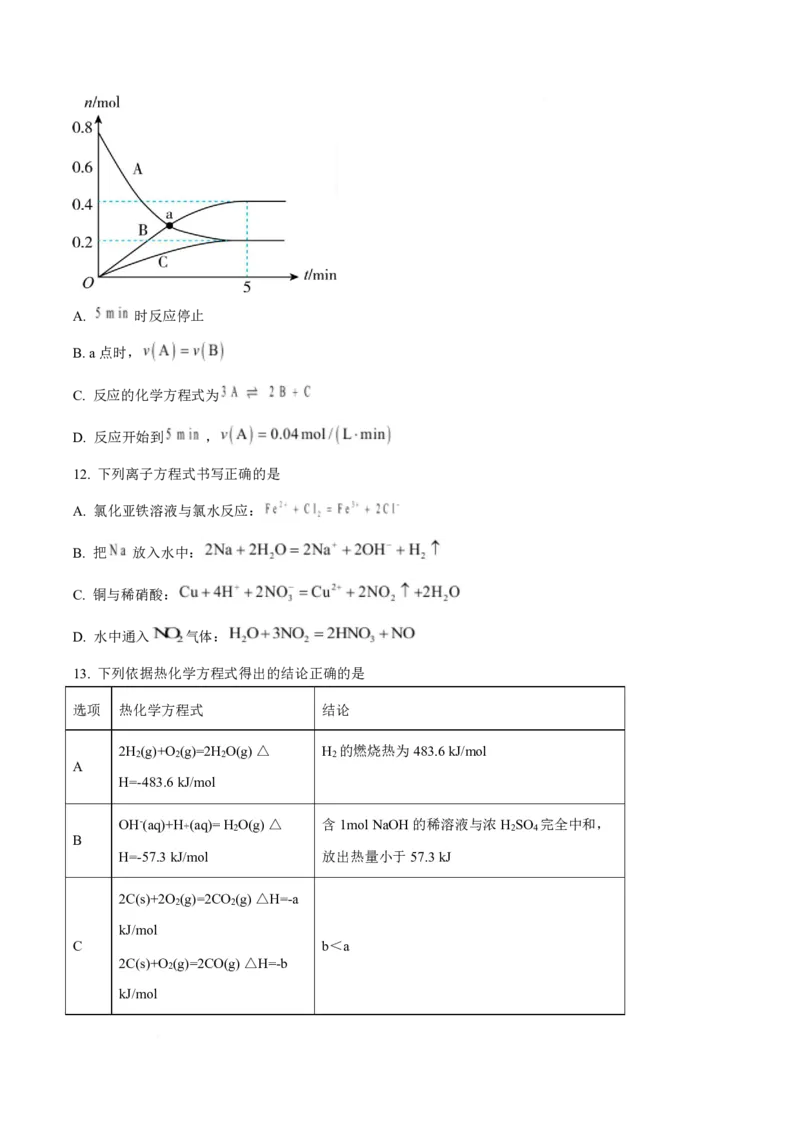 《云南省昭通一中教研联盟2025-2026学年高一下学期期中考试（B卷）化学试卷（图片版，含答案）_2024-2027高一（7-7月题库）(1)_2026年05月高一试卷》第5页预览
