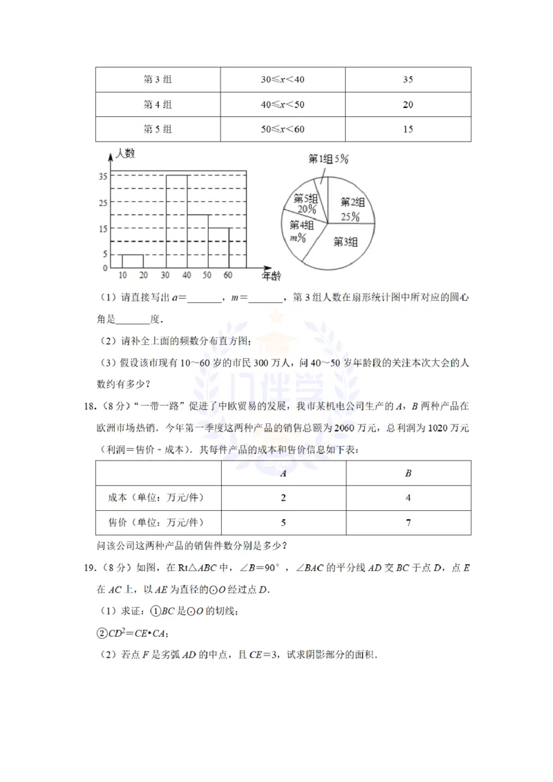 《2019年山东省淄博市中考数学试卷及答案解析_12.2026年4月全国各地高考模拟卷_2026版初中金考卷•45套中考试卷汇编系列合集_全国版中考真题(1)_各省市《历年中考真题》2013-2024(10)_山东》第4页预览