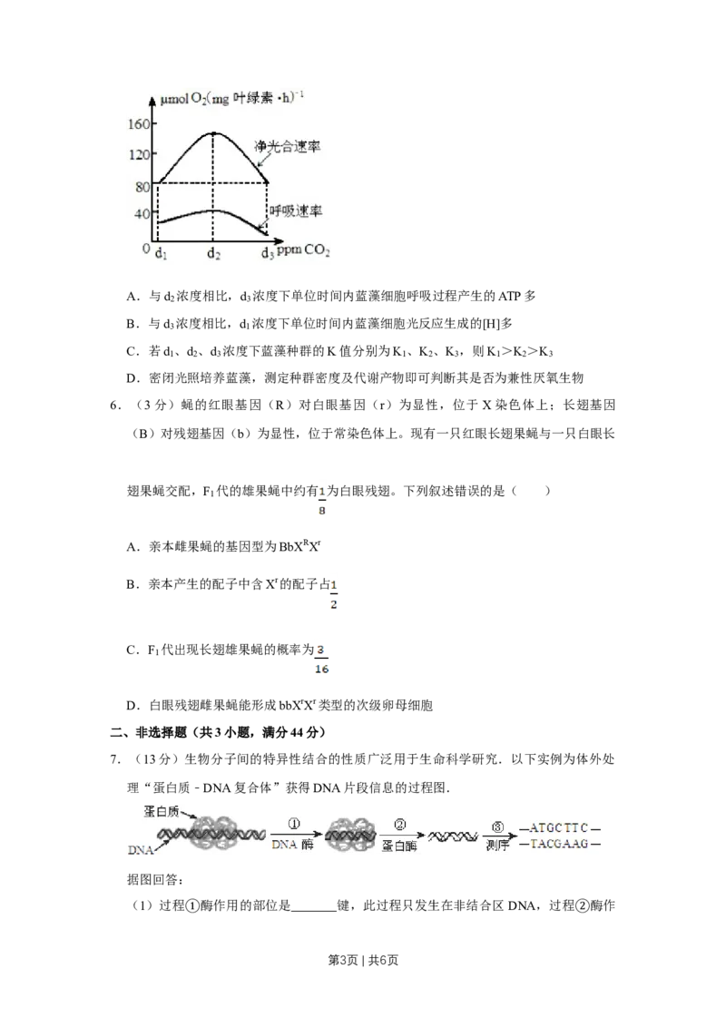 《2012年高考生物试卷（天津）（空白卷）_历年真题_2008-2025·（天津）生物高考真题》第3页预览