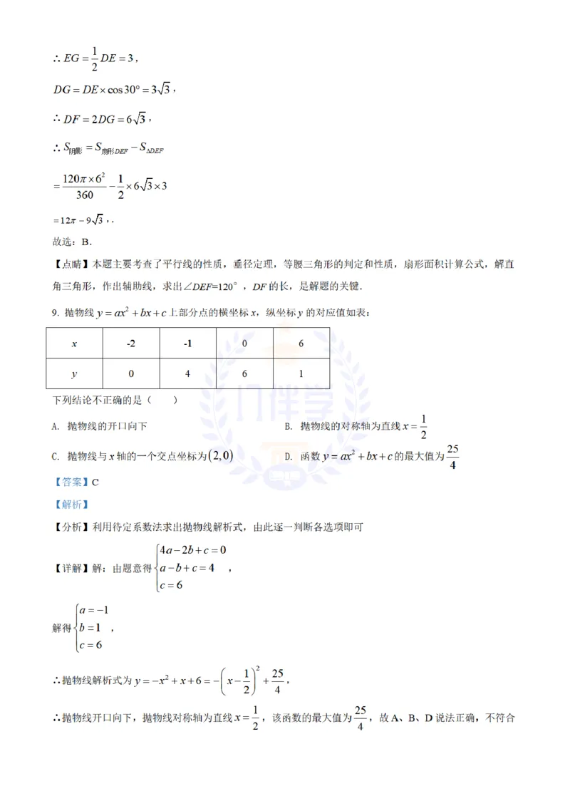 《2022年山东省泰安市中考数学真题(解析版)_12.2026年4月全国各地高考模拟卷_2026版初中金考卷•45套中考试卷汇编系列合集_全国版中考真题(1)_各省市《历年中考真题》2013-2024(10)_山东》第7页预览