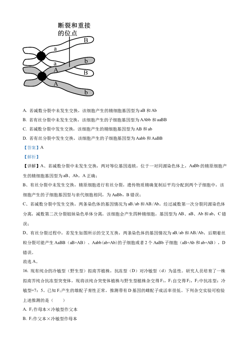 《湖北武汉市华中科技大学附中等校2025-2026学年下学期期中高一生物试卷（解析版）_2024-2027高一（7-7月题库）(1)_2026年05月高一试卷》第8页预览
