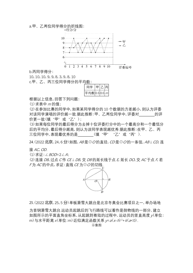 《2022北京数学试卷+答案+解析(word整理版)_12.2026年4月全国各地高考模拟卷_2026版初中金考卷•45套中考试卷汇编系列合集_全国版中考真题(1)_各省市《历年中考真题》2013-2024(10)_01北京卷》第5页预览