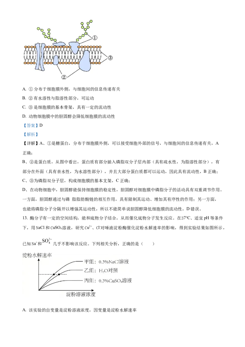 《浙江省北斗联盟2025—2026学年高一下学期期中联考生物试题Word版含解析_2024-2027高一（7-7月题库）(1)_2026年05月高一试卷》第5页预览