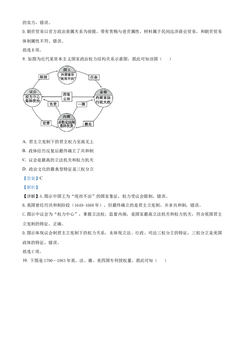 《湖北武汉市部分省级示范高中2025-2026学年高一下学期中测试历史试卷（解析版）_2024-2027高一（7-7月题库）(1)_2026年05月高一试卷》第5页预览