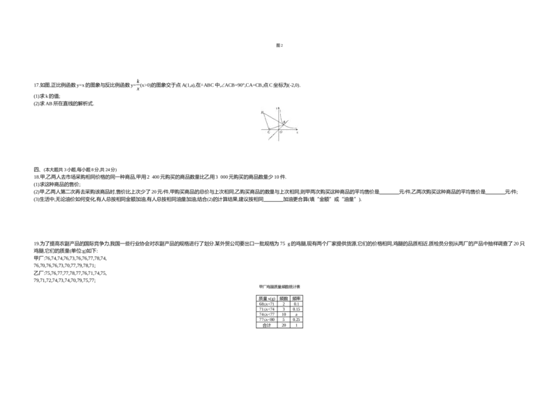 《2021江西数学试卷+答案+解析(word整理版)_12.2026年4月全国各地高考模拟卷_2026版初中金考卷•45套中考试卷汇编系列合集_全国版中考真题(1)_各省市《历年中考真题》2013-2024(10)_江西》第4页预览