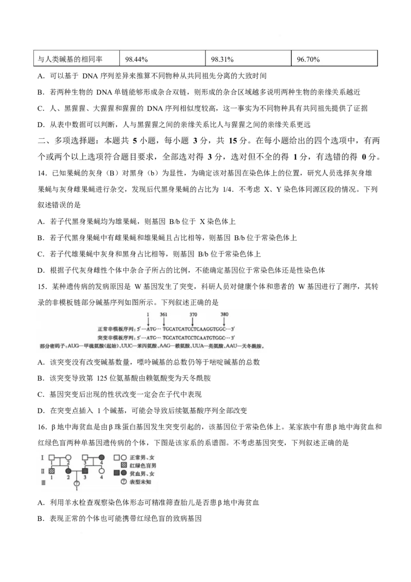《河北省邢台市质检联盟2025-2026学年高一下学期6月阶段检测生物试题_2024-2027高一（7-7月题库）(1)_2026年06月高一试卷_260622河北省邢台市质检联盟2025-2026学年高一下学期6月阶段检测》第5页预览