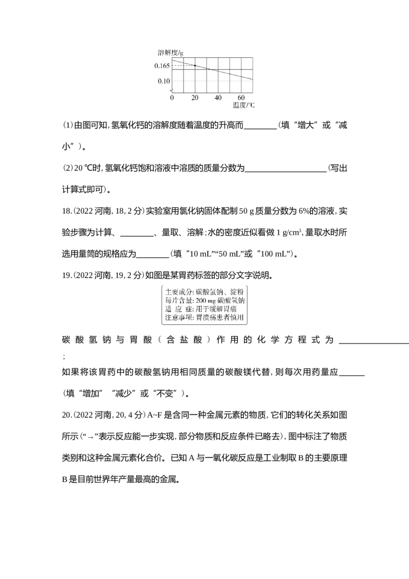 《2022河南化学试卷+答案+解析(word整理版)_12.2026年4月全国各地高考模拟卷_2026版初中金考卷•45套中考试卷汇编系列合集_全国版中考真题(1)_各省市《历年中考真题》2013-2024(10)_河南》第5页预览