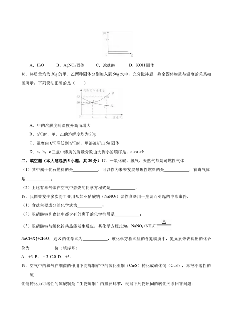《2016年重庆市中考化学真题（B卷）（空白卷）_重庆历年中考真题2008-2026_5.重庆中考化学2008-2026》第3页预览