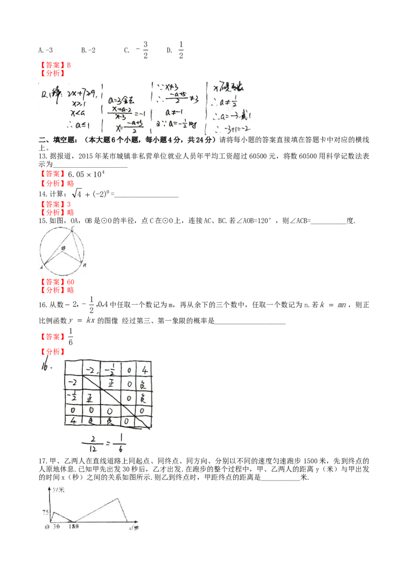 《2016年重庆市中考数学真题（A卷）（解析卷）_重庆历年中考真题2008-2026_2.重庆中考数学2008-2026》第9页预览