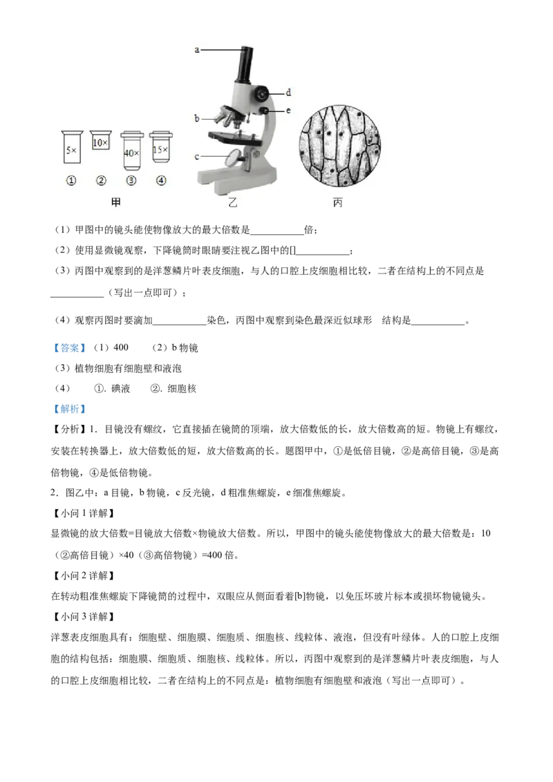 《2022年辽宁省本溪市中考生物真题（解析版）_12.2026年4月全国各地高考模拟卷_2026版初中金考卷•45套中考试卷汇编系列合集_全国版中考真题(1)_辽宁各地中考_辽宁生物（24）》第5页预览