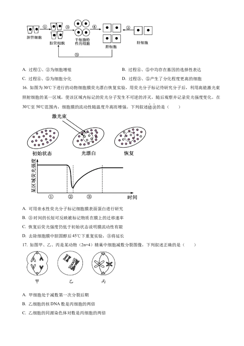 《浙江省温州市环大罗山联盟2025-2026学年高一下学期4月期中生物试题Word版无答案_2024-2027高一（7-7月题库）(1)_2026年05月高一试卷》第3页预览