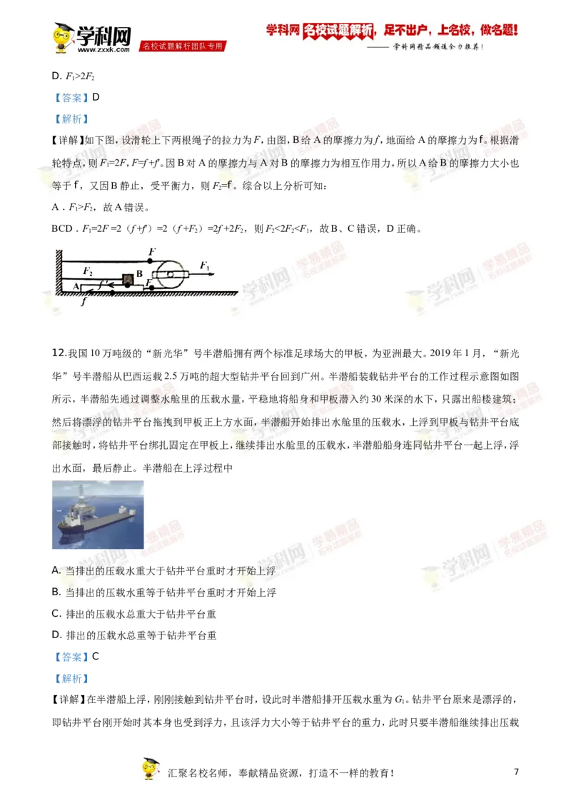 《2019绵阳物理试卷+答案+解析(word整理版)_12.2026年4月全国各地高考模拟卷_2026版初中金考卷•45套中考试卷汇编系列合集_全国版中考真题(1)_各省市《历年中考真题》2013-2024(10)_四川》第7页预览