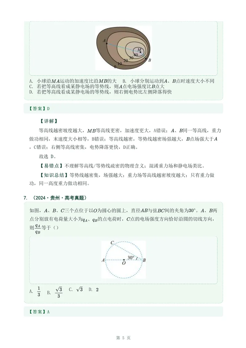 《专题十七电场力的性质_2017-2026物理高考真题专题汇编（40个专题）(1)》第5页预览