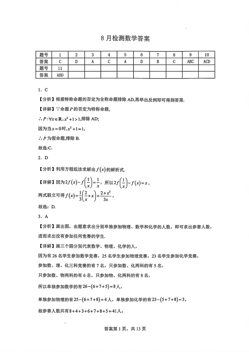 《东风高级中学高三上学期开学检测数学答案_2027届高考数学模拟卷②（精选十套）_东风高级中学高三上学期开学检测数学》第1页预览