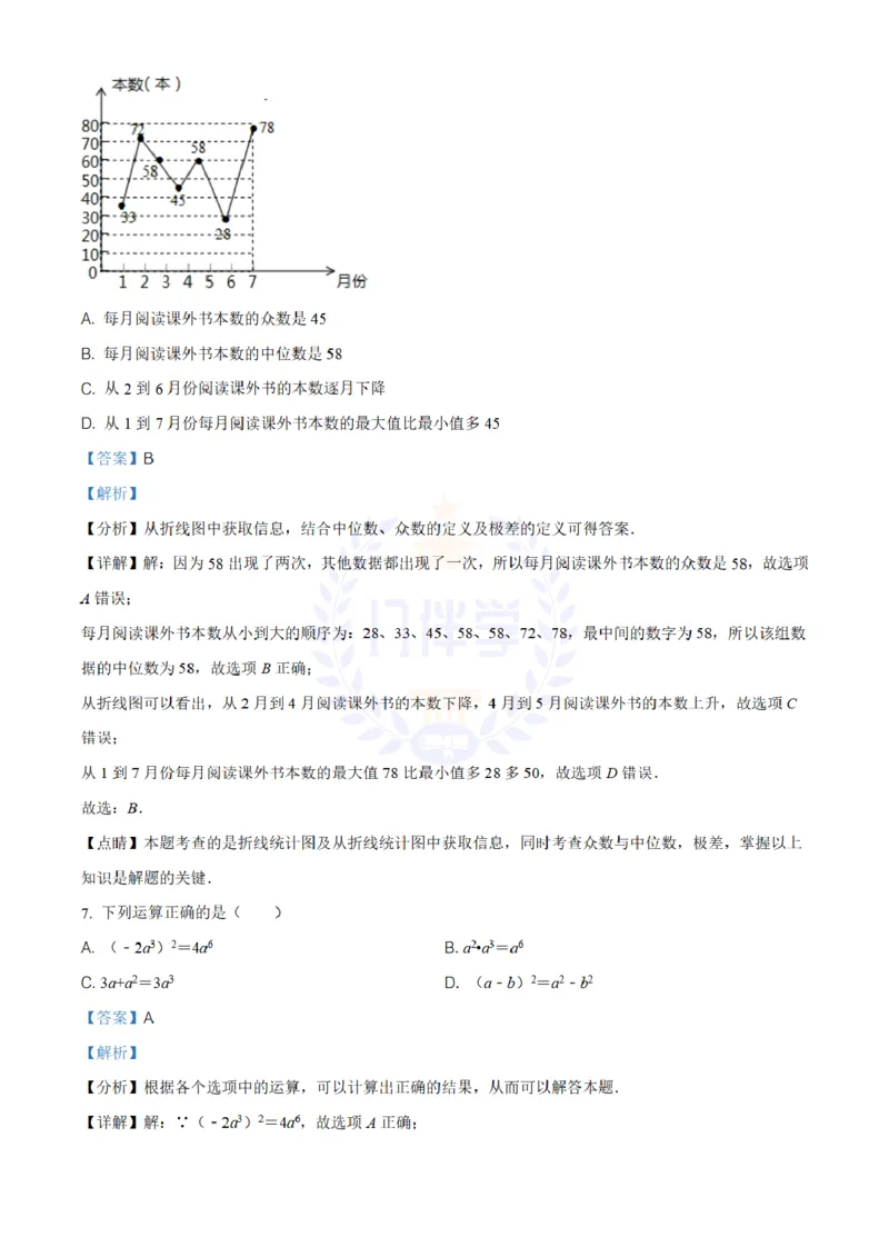 《2020年山东省济南市中考数学试卷(解析版)_12.2026年4月全国各地高考模拟卷_2026版初中金考卷•45套中考试卷汇编系列合集_全国版中考真题(1)_各省市《历年中考真题》2013-2024(10)_山东》第4页预览