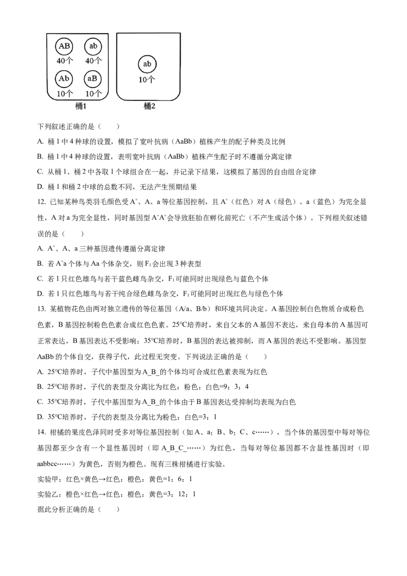 《湖北恩施土家族苗族自治州恩施州高中教学联盟2025-2026学年高一下学期4月期中生物试题（原卷版）_2024-2027高一（7-7月题库）(1)_2026年05月高一试卷》第4页预览