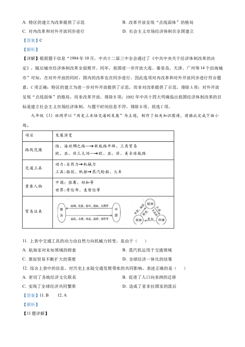 《2024年山西省中考历史真题（解析版）_12.2026年4月全国各地高考模拟卷_2026版初中金考卷•45套中考试卷汇编系列合集_全国版中考真题(1)_各省市《历年中考真题》2013-2024(10)_山西》第6页预览