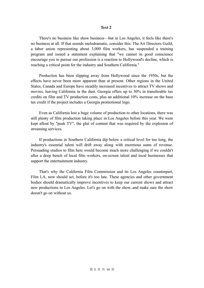 《2026年考研（英语一）试题_考研英语真题_01考研英语真题版本一_01英语一真题+解析{1980-2026}_❤️2.2010-2026年考研英语一真题及解析_01、真题部分》第5页预览