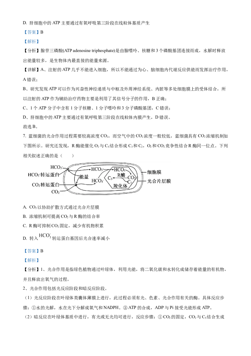 《2026届陕西省西安中学高三第三次模拟考试生物试卷Word版含解析_12.2026年4月全国各地高考模拟卷_2026届陕西省西安中学高三下学期第三次模拟考试》第5页预览