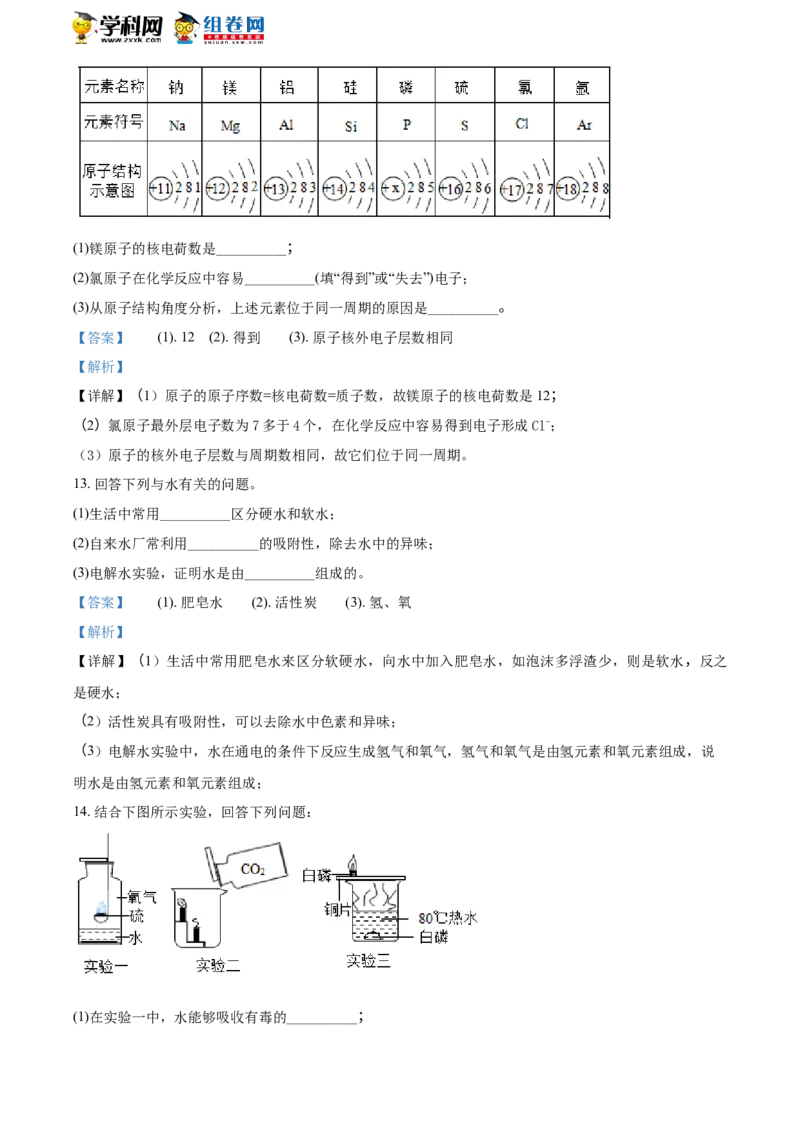 《2018长春化学试卷+答案+解析(word整理版)_2026版初中金考卷•45套中考试卷汇编系列合集_全国版中考真题(1)_各省市《历年中考真题》2013-2024(10)_历年中考真题（版本一，按科目划分）》第5页预览