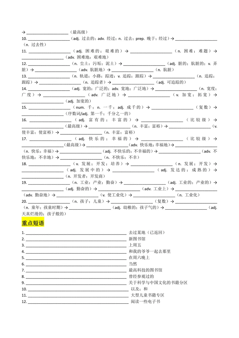 《U1学生版_初中英语789_26秋最新人教版英语九年级上册_26秋人教九上_08、单元知识清单背诵版+默写版PDF版+word版_知识清单PDF版本_U1》第7页预览