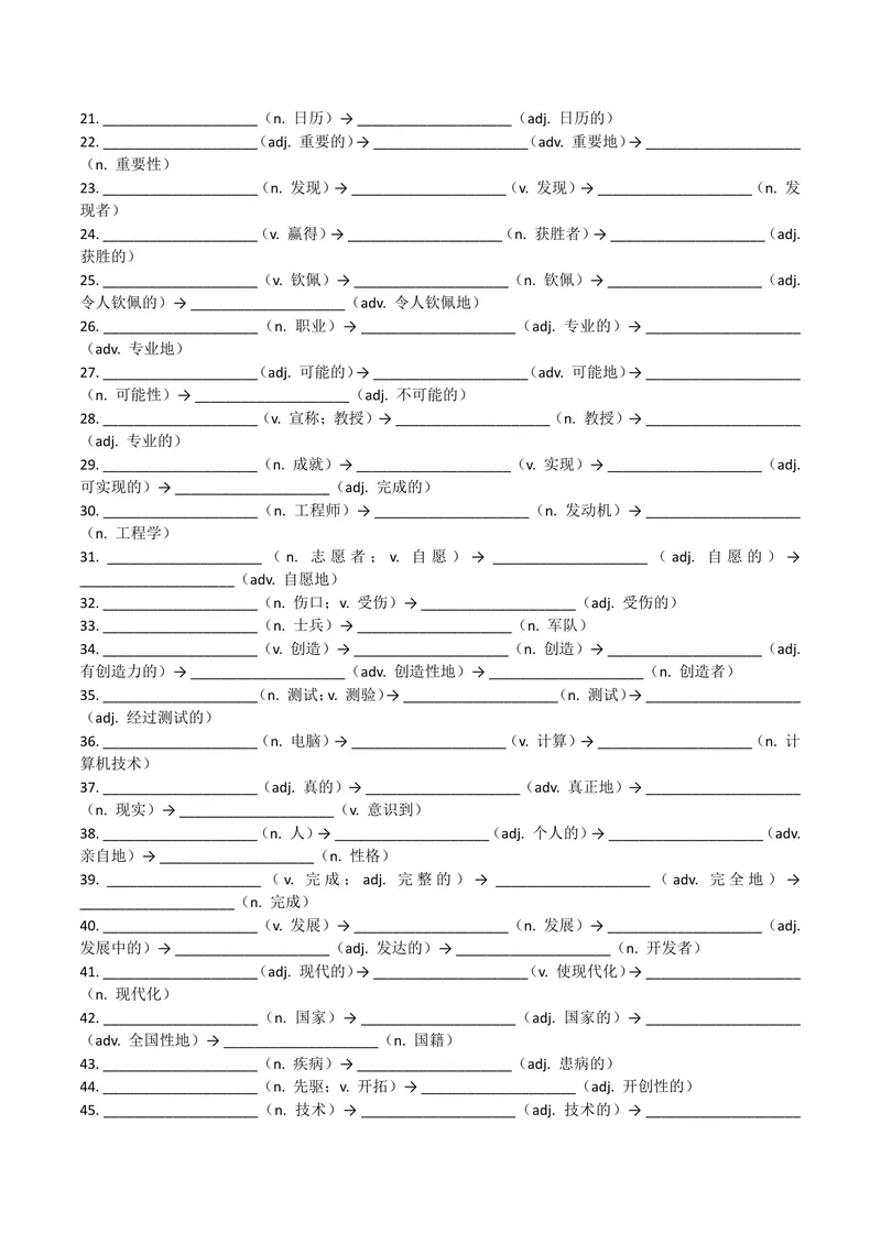 《U2学生版_初中英语789_26秋最新人教版英语九年级上册_26秋人教九上_08、单元知识清单背诵版+默写版PDF版+word版_知识清单PDF版本_U2》第1页预览