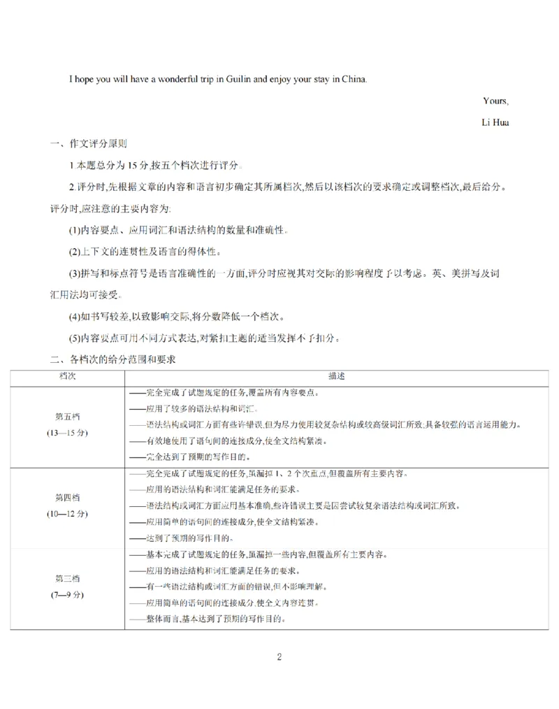 《英语答案_扫描版_2024-2027高一（7-7月题库）(1)_2026年05月高一试卷_260519贵州省2025-2026学年高一下学期素养训练（全）》第2页预览