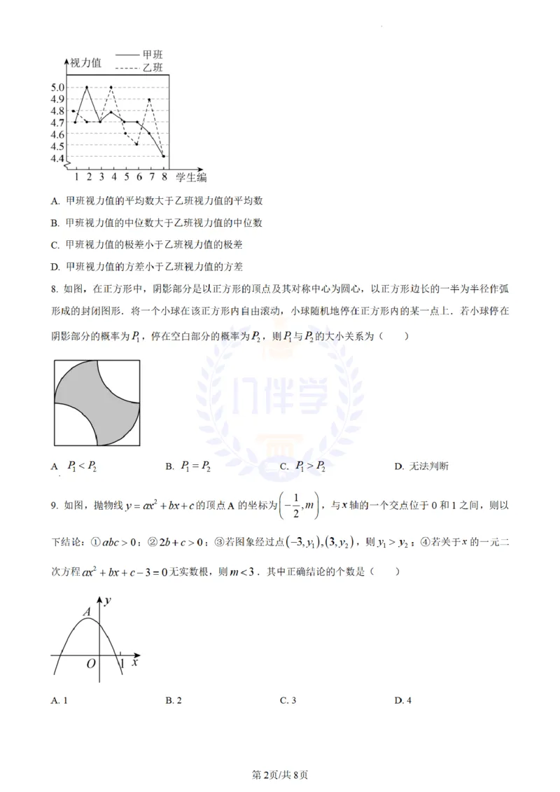 《2023年山东省烟台市中考数学真题(原卷版)_12.2026年4月全国各地高考模拟卷_2026版初中金考卷•45套中考试卷汇编系列合集_全国版中考真题(1)_各省市《历年中考真题》2013-2024(10)_山东》第2页预览