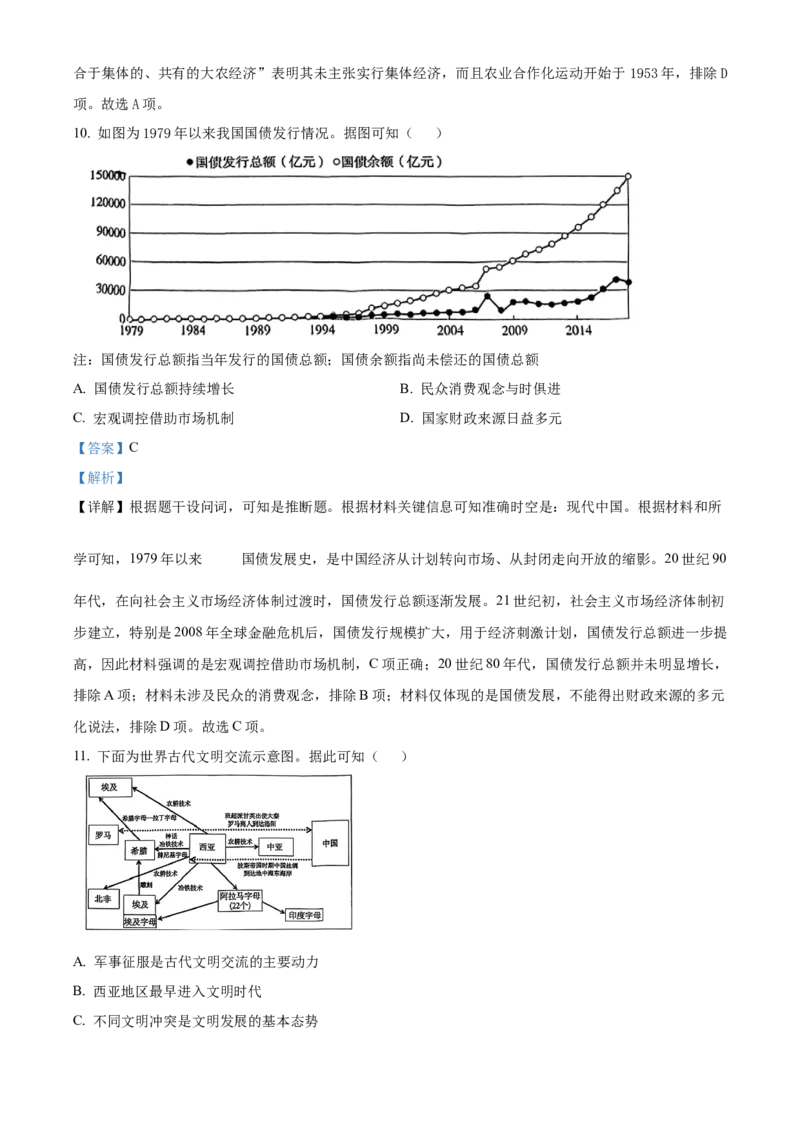 《2026届陕西省西安中学高三下学期第三次模拟考试历史试卷Word版含解析_12.2026年4月全国各地高考模拟卷_2026届陕西省西安中学高三下学期第三次模拟考试》第6页预览
