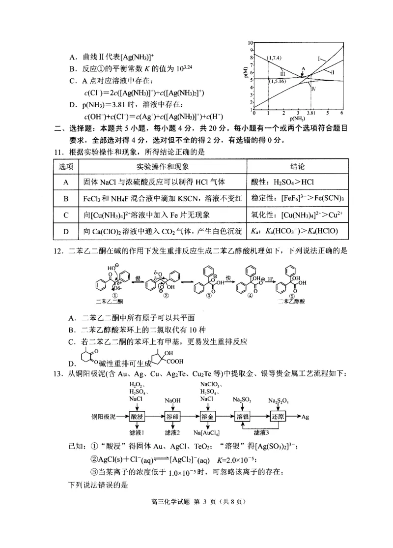 《2023级高三模拟考试化学_2024-2027高三（6-6月题库）_2026年05月高三试卷_260502山东省日照市2023级高三模拟考试（日照二模）（全科）》第3页预览