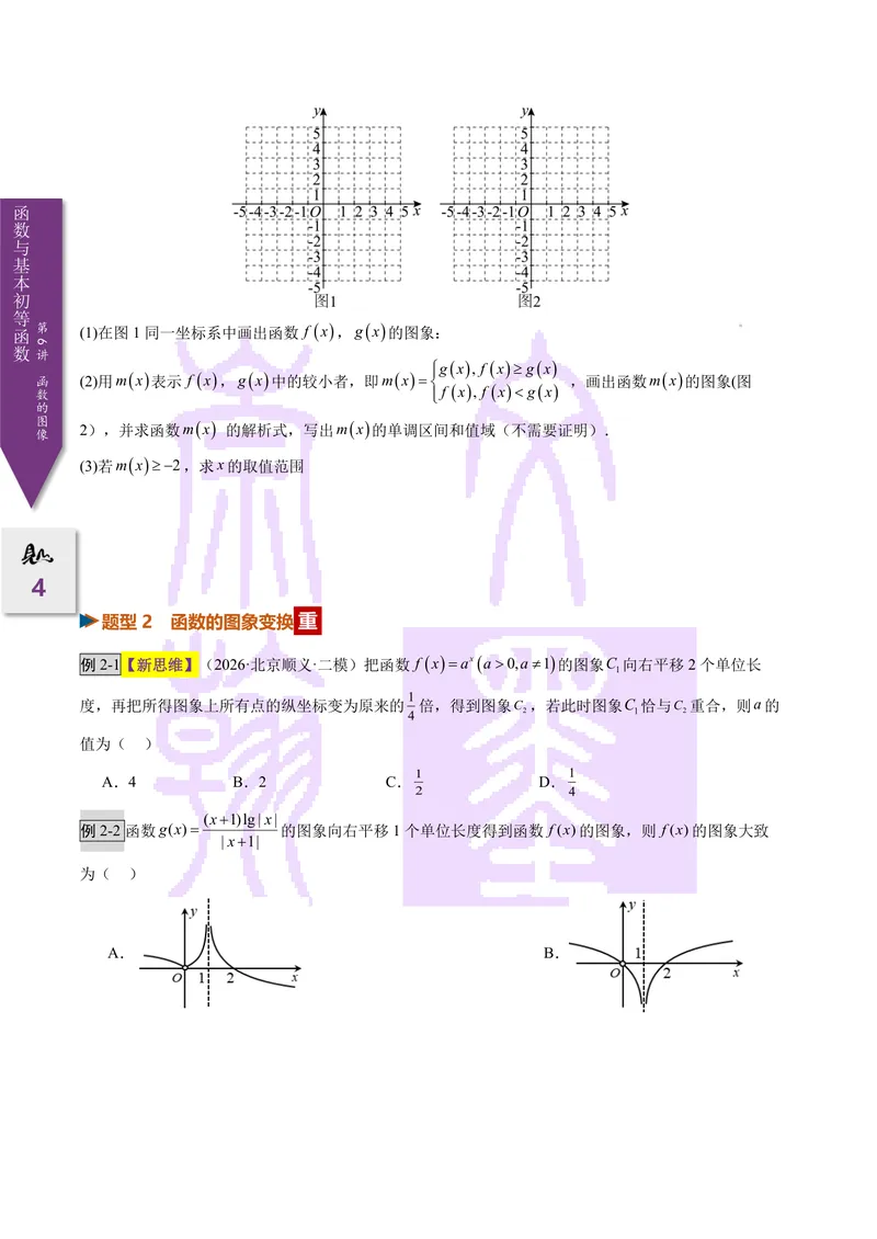 《第06讲函数的图像（2027一轮讲义）（学生）_崇文一轮讲义(2027彩色版)》第4页预览