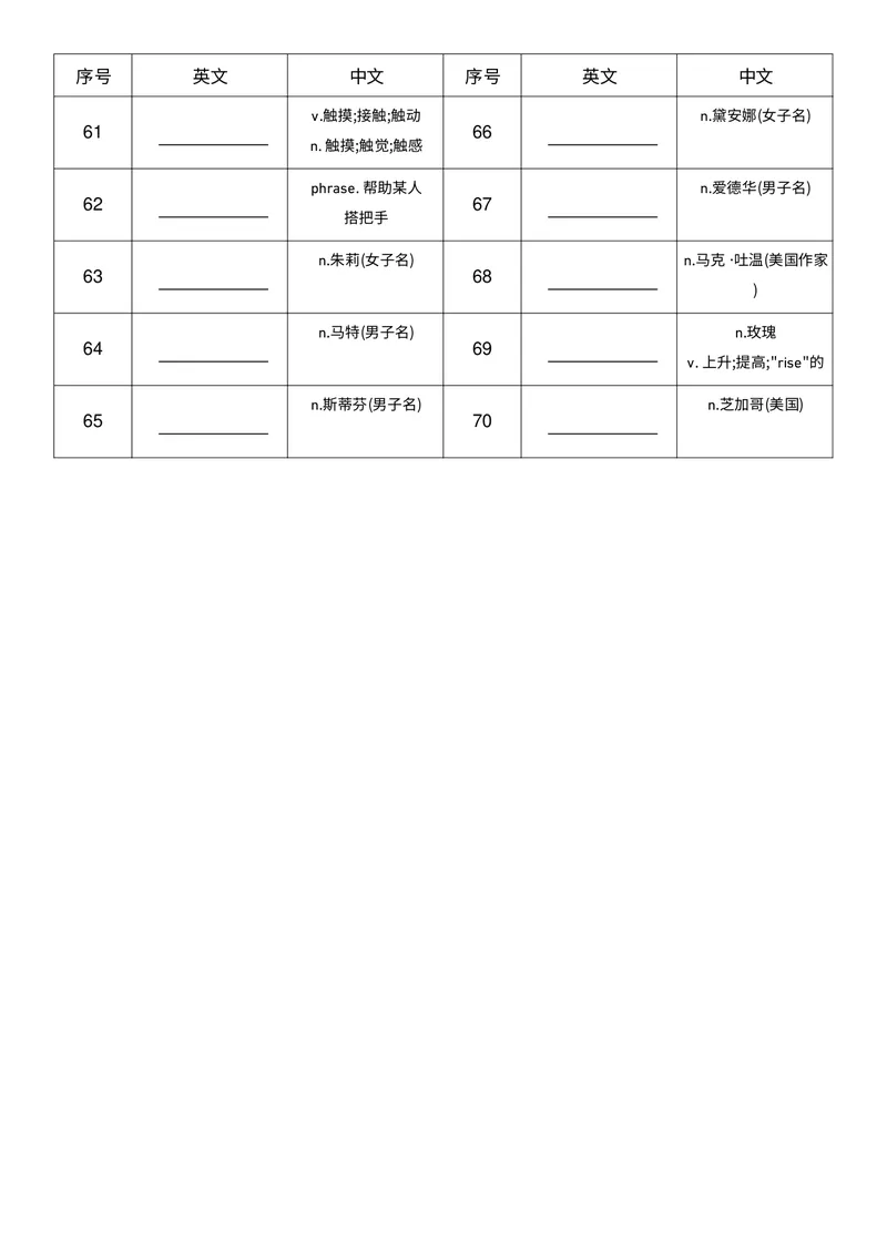 《中译英全册_初中英语789_最新人教版英语八年级上册_新版_最新2025秋人教版英语（八年级上册）_2025秋人教版英语8上：预习资料包_07单词默写（word+pdf）（多套）_合并版》第9页预览
