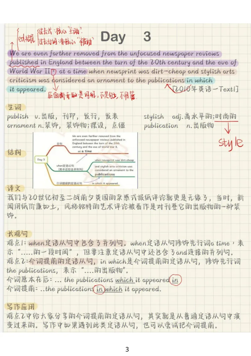 《英语笔记_考研英语真题_01考研英语真题版本一_❤️赠2：英语一二逐词翻译_高分大神整理_英语_考研英语笔记400+页》第3页预览