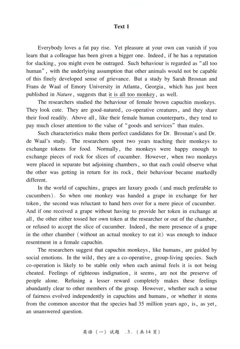 《2005年考研英语真题_考研英语真题_01考研英语真题版本一_❤️赠2：英语一二逐词翻译_高分大神整理_英语_考研英语笔记400+页_考研英语真题裸题05-22_05——09年考研英语真题》第4页预览