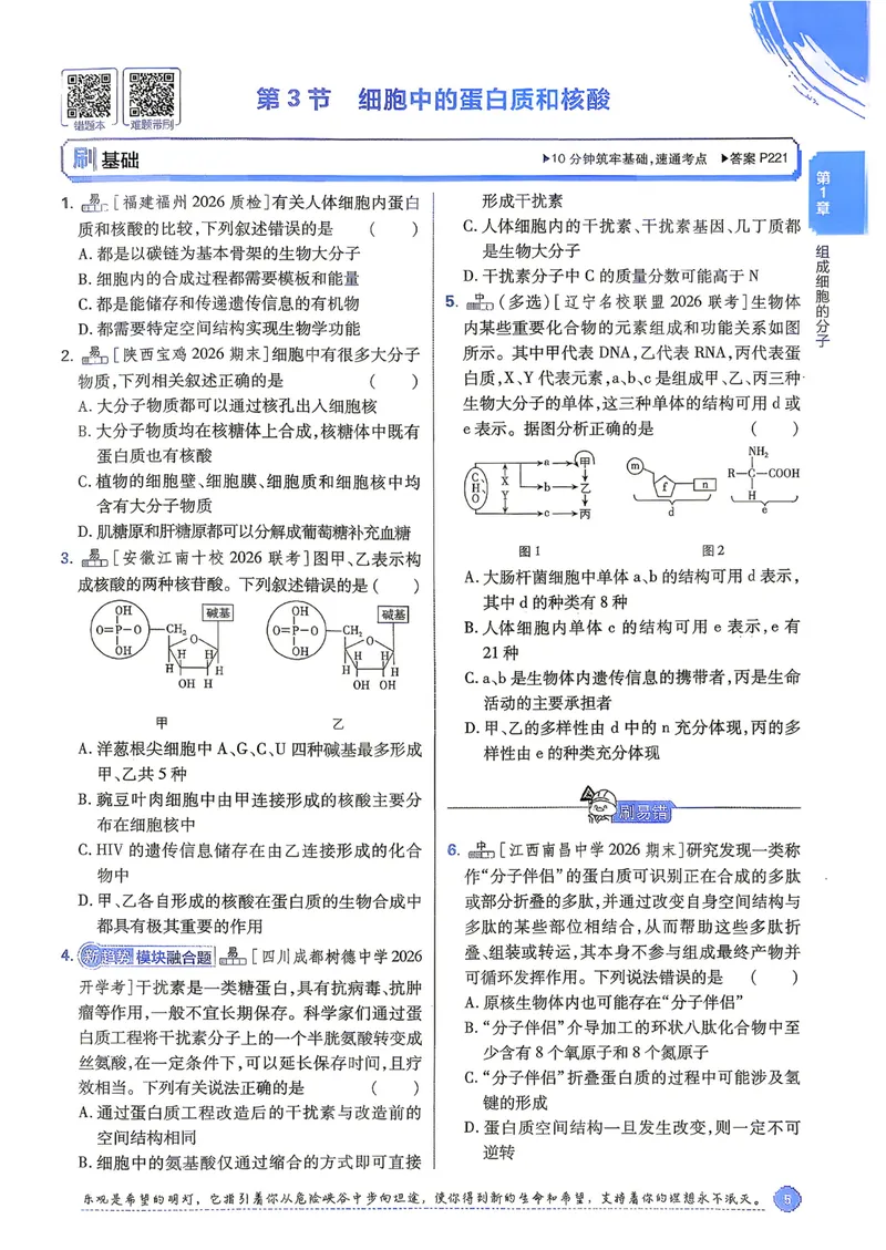《2027高考必刷题合订本生物（单页）_高三必刷_高考必刷题_2027《高考必刷题合订本》（生物）》第10页预览