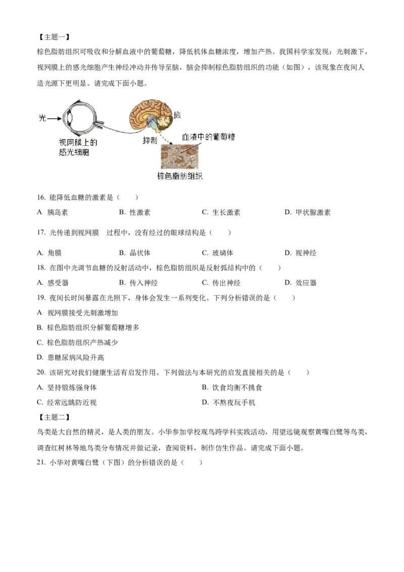 《2024年广东省中考生物真题（原卷版）_12.2026年4月全国各地高考模拟卷_2026版初中金考卷•45套中考试卷汇编系列合集_全国版中考真题(1)_各省市《历年中考真题》2013-2024(10)_广东》第4页预览