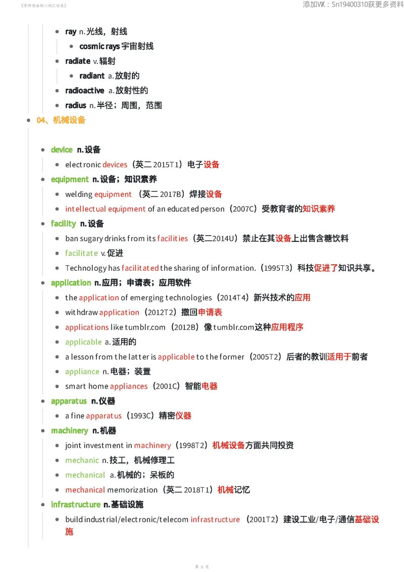 《考研英语核心词汇分类70页_考研英语真题_01考研英语真题版本一_❤️赠2：英语一二逐词翻译_高分大神整理_英语_英一80+笔记大礼包》第6页预览