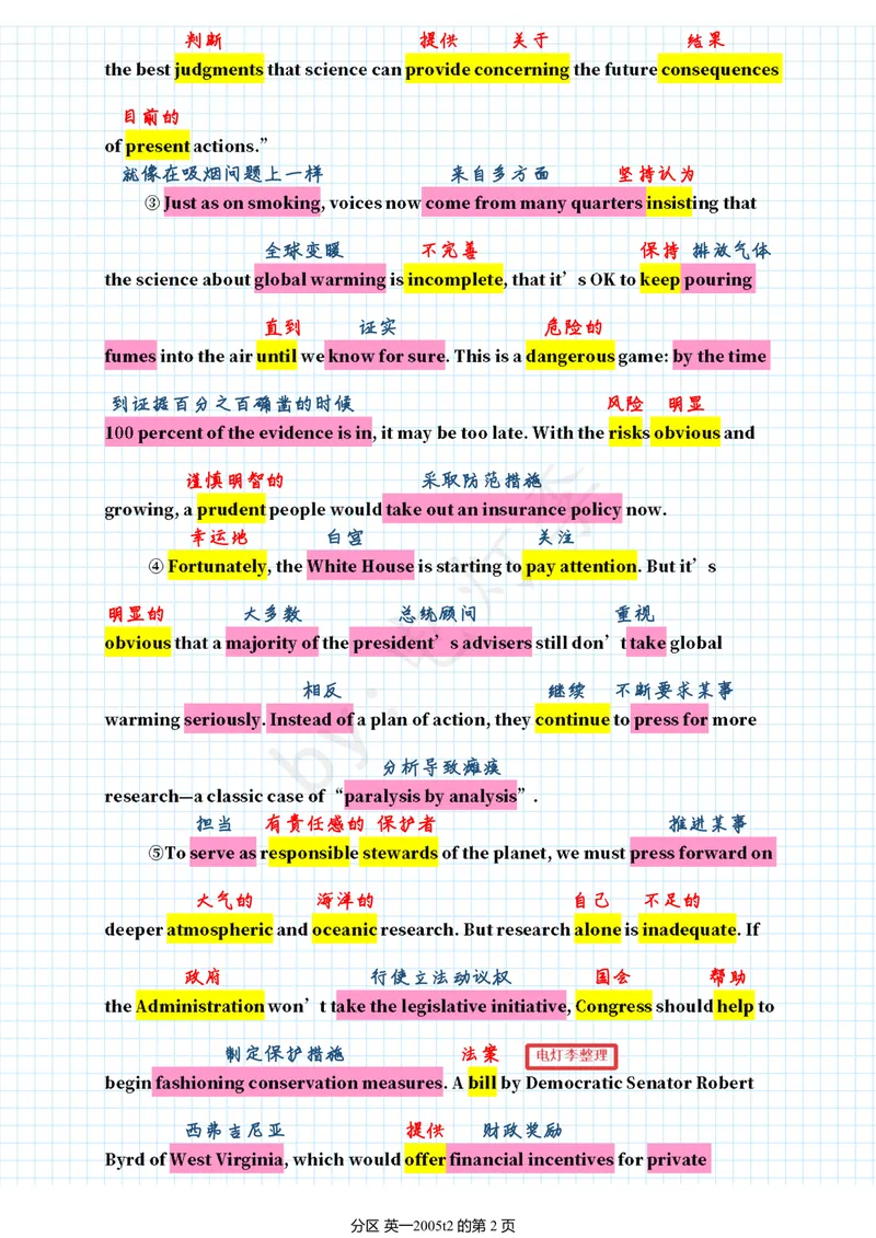 《逐词翻译2005年_考研英语真题_01考研英语真题版本一_❤️赠2：英语一二逐词翻译_高分大神整理_英语_考研英语阅读逐词翻译（英一+英二赠送手译本）_英语一逐词翻译》第6页预览