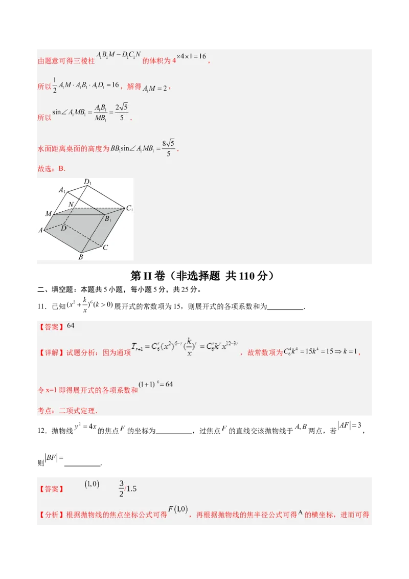 《2025届高考模拟测试题（含解析）模拟卷06（解析版）_数学》第6页预览