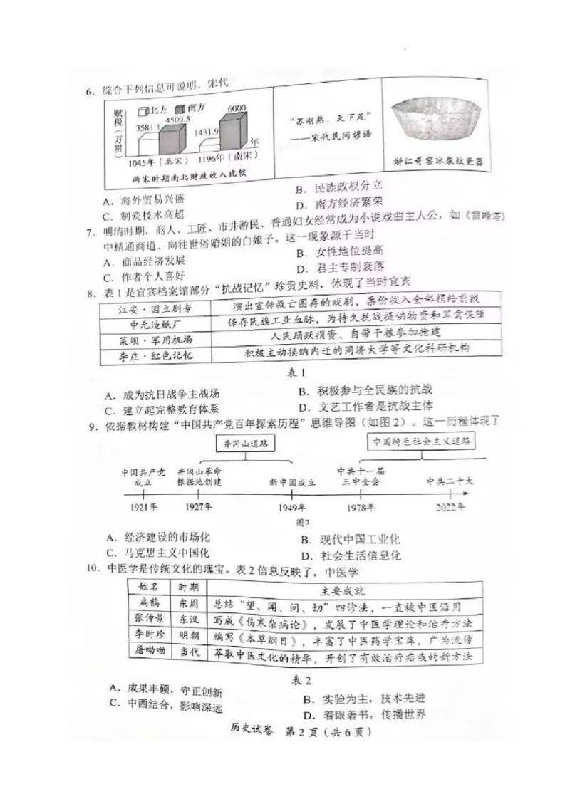 《2023四川宜宾中考历史试卷(图片版)_12.2026年4月全国各地高考模拟卷_2026版初中金考卷•45套中考试卷汇编系列合集_全国版中考真题(1)_各省市《历年中考真题》2013-2024(10)_四川》第2页预览