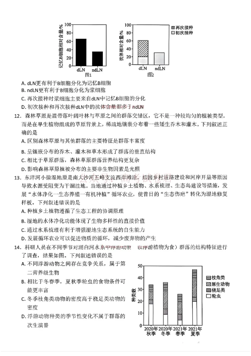 《2026届百师联盟高三二轮复习联考（一）生物_2026届百师联盟高三二轮复习联考（一）全科_06生物_百师联盟高三二轮复习联考（一）》第4页预览