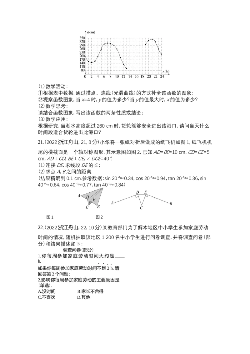 《2022舟山数学试卷+答案+解析(word整理版)_12.2026年4月全国各地高考模拟卷_2026版初中金考卷•45套中考试卷汇编系列合集_全国版中考真题(1)_各省市《历年中考真题》2013-2024(10)》第5页预览