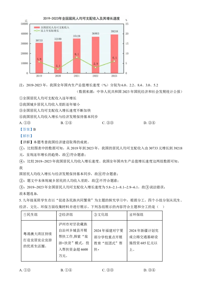 《2024年四川省泸州市中考道法真题（解析版）_12.2026年4月全国各地高考模拟卷_2026版初中金考卷•45套中考试卷汇编系列合集_全国版中考真题(1)_各省市《历年中考真题》2013-2024(10)》第3页预览