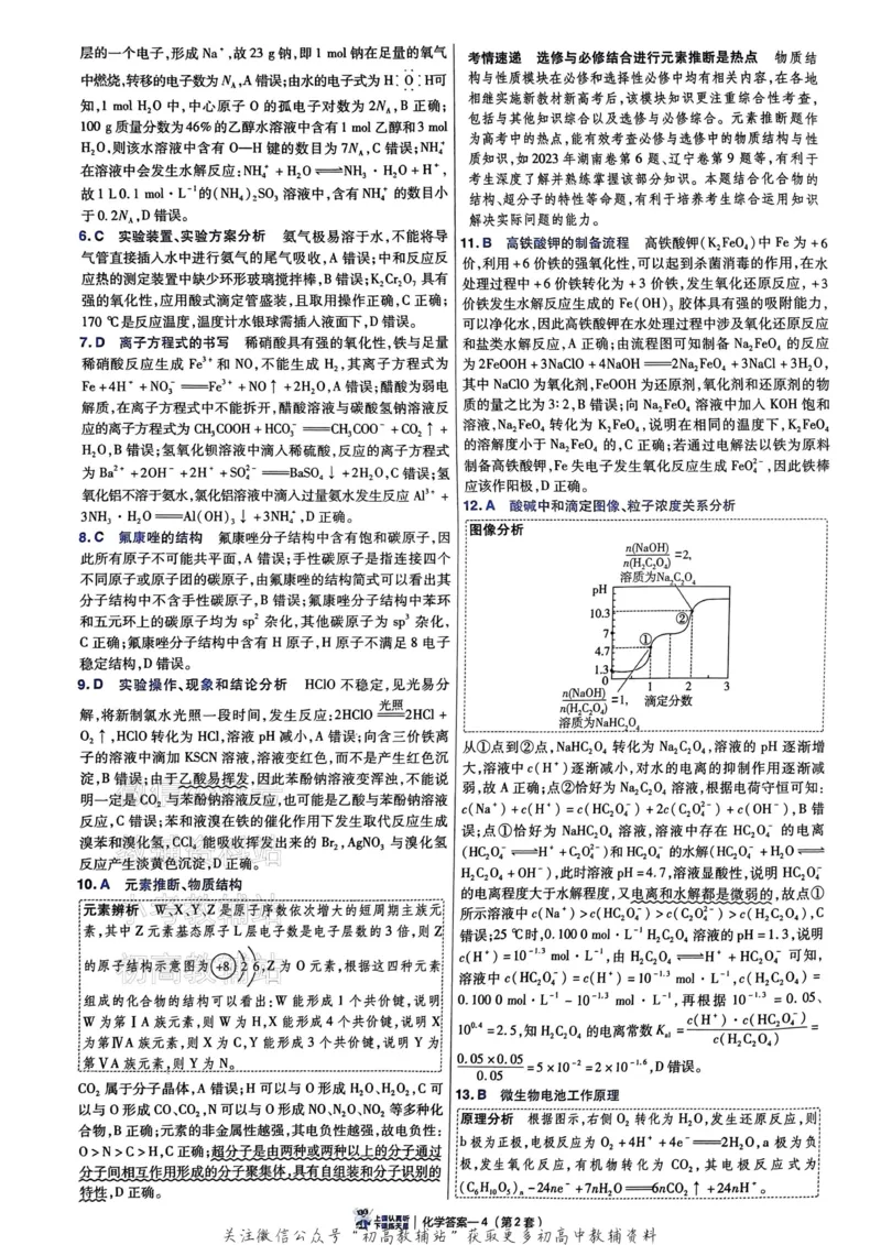 《2025《金考卷45套》化学新高考答案_12.2026年4月全国各地高考模拟卷_2026天星金考卷·优秀模拟试卷汇编45套_2025版《金考卷45套》》第8页预览