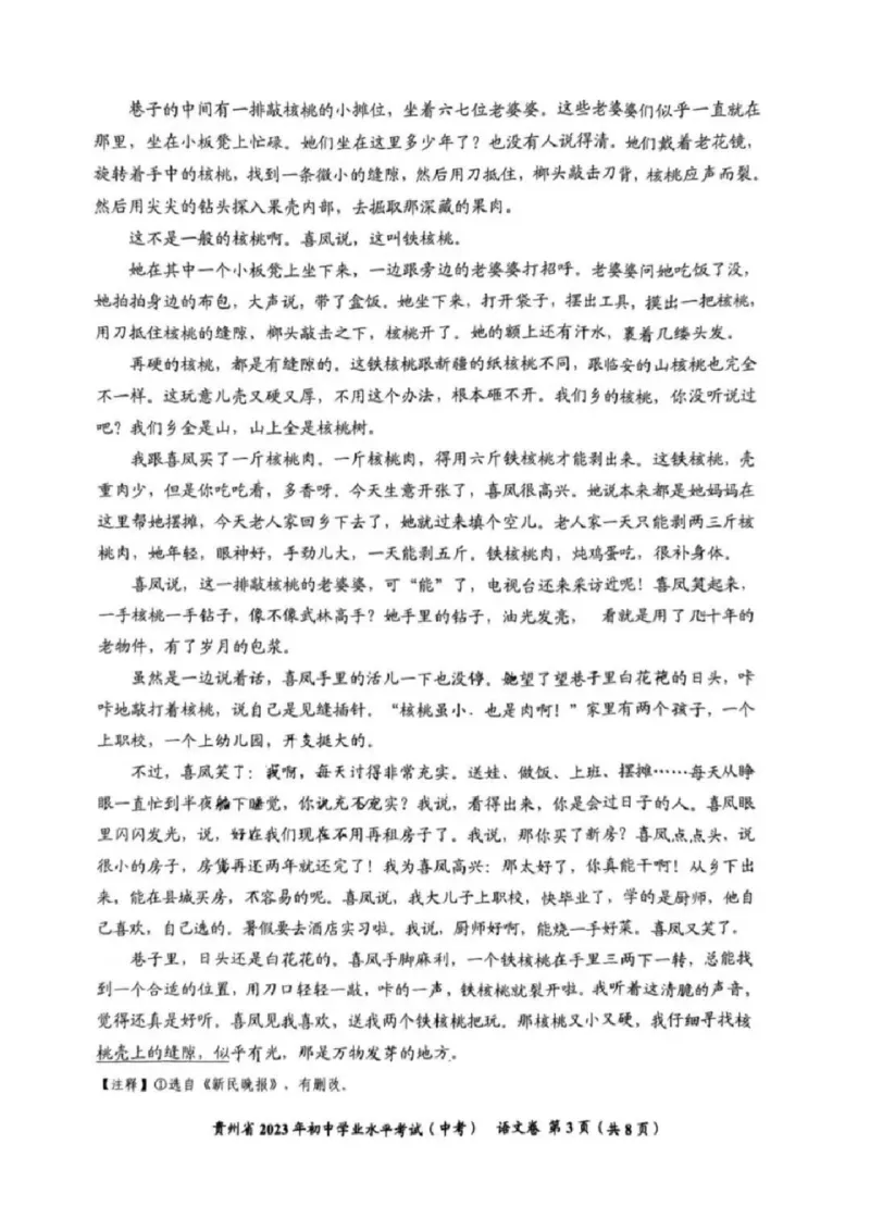 《2023贵州省语文试卷+答案(PDF版)_12.2026年4月全国各地高考模拟卷_2026版初中金考卷•45套中考试卷汇编系列合集_全国版中考真题(1)_各省市《历年中考真题》2013-2024(10)_贵州》第3页预览
