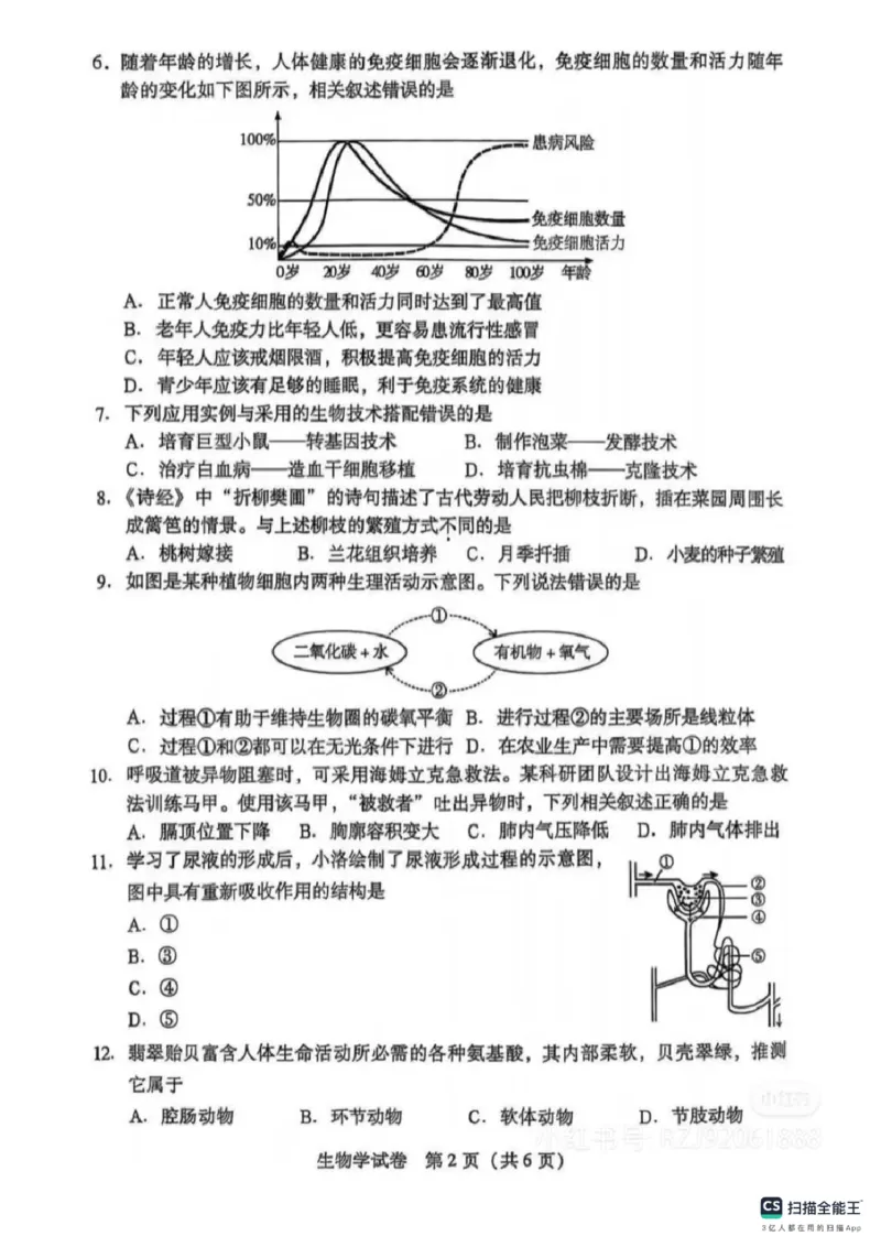 《2025年河南省洛阳市中考生物真题及答案_12.2026年4月全国各地高考模拟卷_2026版初中金考卷•45套中考试卷汇编系列合集_全国版中考真题_2025年全国中考真题答案（按省市分类）(10)_河南省》第2页预览