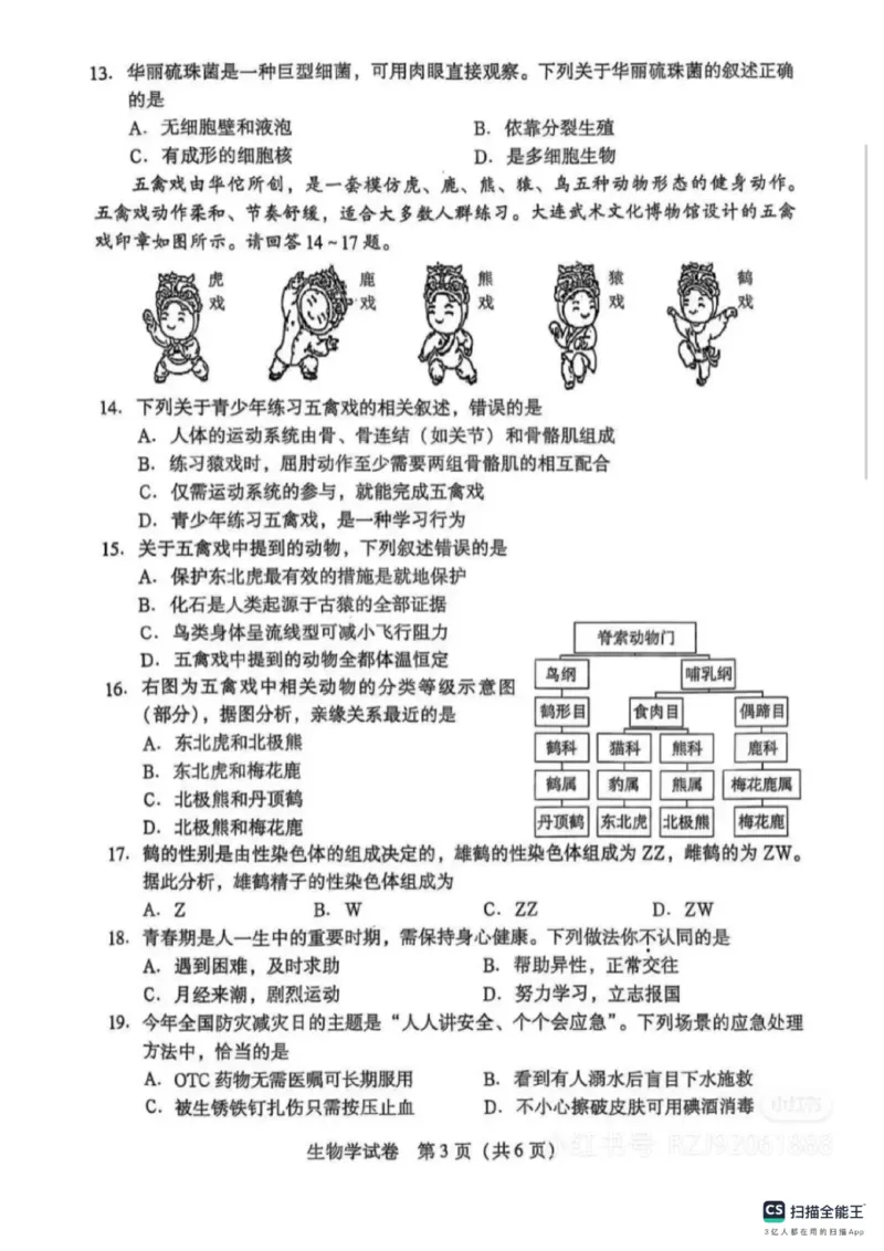 《2025年河南省洛阳市中考生物真题及答案_12.2026年4月全国各地高考模拟卷_2026版初中金考卷•45套中考试卷汇编系列合集_全国版中考真题_2025年全国中考真题答案（按省市分类）(10)_河南省》第3页预览