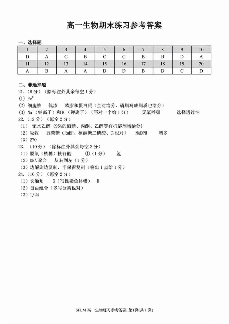 《生物答案2606宁波三锋高一期末_2024-2027高一（7-7月题库）(1)_2026年06月高一试卷_260627浙江省宁波市三锋联盟2025-2026学年高一下学期6月期末练习（全）》第1页预览
