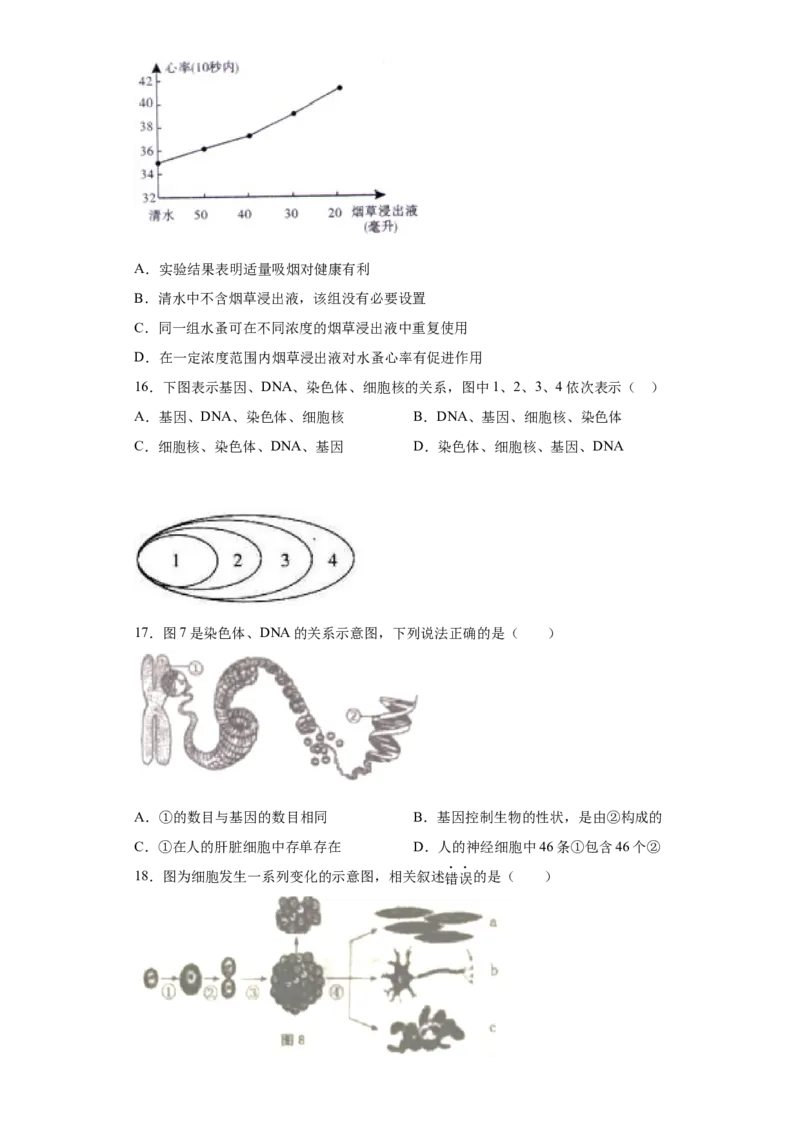 《2021年重庆市中考生物真题（空白卷）_重庆历年中考真题2008-2026_8.重庆中考生物2021-2026》第4页预览